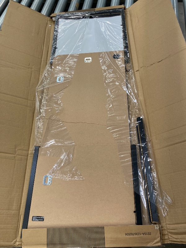 Photo 1 of **This item's frame is broken around all sides. Please see attached pictures below. **
Americanflat 12x36 Picture Frame in Black - Composite Wood with Polished Plexiglass - Horizontal and Vertical Formats for Wall