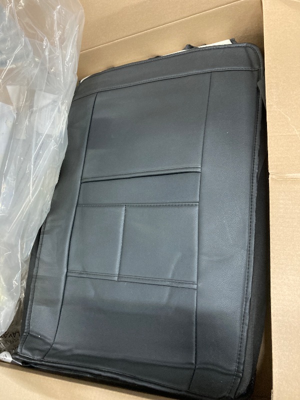 Photo 1 of ***(MISSING PIECES -SELLING AS IS)*** AOMSAZTO Seat Covers Fit for Nissan Frontier 2009-2024 2025: Full Set Custom Fit for Frontier Crew Cab Extended Cab Car Seat Covers Waterproof Faux Leather Truck Pickup Seat Covers(5 Seats, Black)