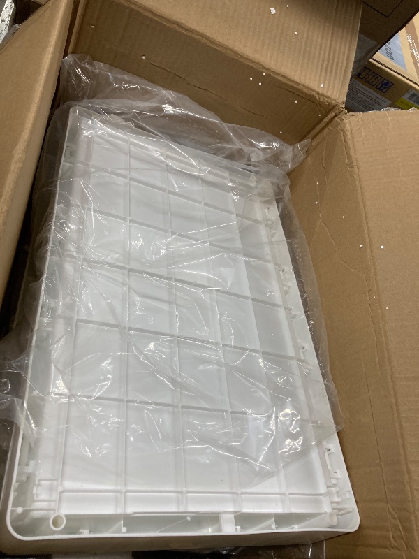 Photo 1 of ********MISSINGS PARTS******* SAILUN 180QT Extra Large Collapsible Storage Bins with Wheels and Lid, Stackable Storage Bins Open Closet Organizers and Storage Storage Containers Drawers,19.7" L × 12.6" W × 45" H?4 Pack?