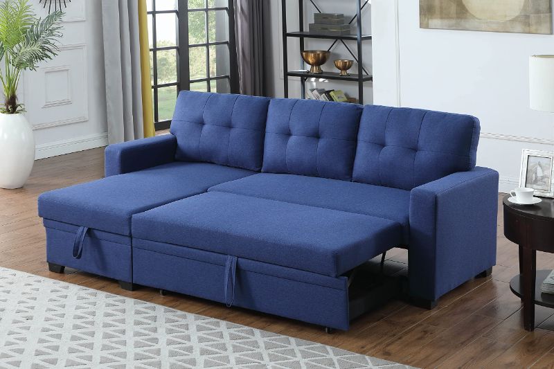 Photo 1 of *******BOX 1OF 3******* Devion Furniture Garisa 4-in-1 Convertible L Shaped Couch with Pull Out Bed and Storage, Sectional Sleeper Sofa with Reversible Chaise for Living Room, Apartment, Bedroom, Office