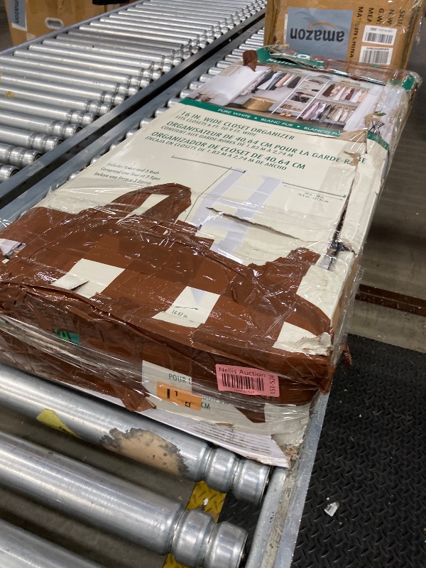 Photo 1 of ********MISSINGS PARTS***** ClosetMaid SuiteSymphony Wood Closet Organizer Starter Kit with Tower and 3 Hang Rods, Shelves, Adjustable, Fits Spaces 4 – 9 ft. Wide, Engineered Wood, Pure White, 16"