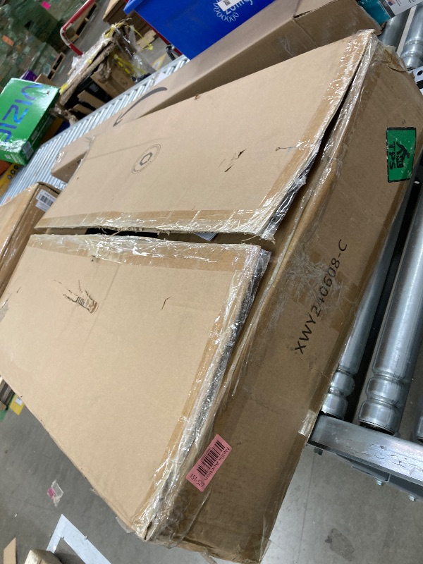 Photo 1 of **MISSING PARTS/MISSING ONE TRAY/MINOR DAMAGE TO ONE BAR-SEE PIC/LOOSE HARDWARE***Lauren&Harold 38 Inch Heavy Duty Dog Crate for Medium/Small Dogs, Metal Dog Kennel Indoor with Top Door&Feed Door, Easy-to-Clean Dog Cage with Removable Tray&Wheels, Small D