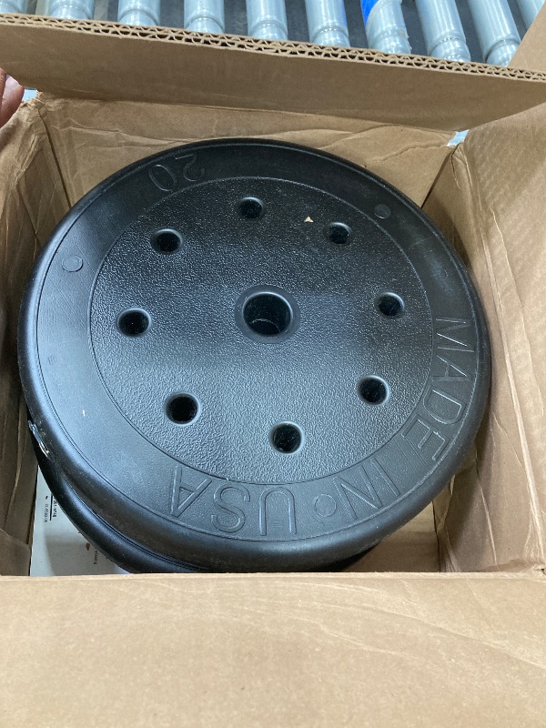 Photo 1 of ********BOX 2 OF 3******** US Weight 105 Pound Barbell Weight Set for Home Gym| Adjustable Weight Set with Two Dumbbell Bars and Full 6 Ft Bar, Black