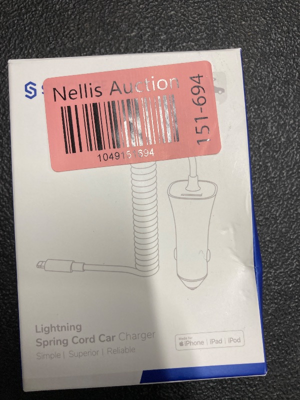 Photo 1 of [Apple MFi Certified] Syncwire iPhone Car Charger 32W Super Fast Car Phone Charger Cigarette Lighter USB Car Adapter with Build-in 5FT Coiled Lightning Cable for Apple iPhone 14/13/12/11/XR/Max, iPad