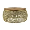 Photo 1 of **Missing WOODEN TOP ** Christopher Knight Home Modern Glam 28" Wood Round Coffee Table, Aluminium Base, Gold