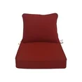 Photo 1 of **2 BOXES; 4 PIECES TOTAL, (MAKES UP 2 CHAIRS)** CUSHIONS ONLY
AE Outdoor 19" x 16.5" Waterproof Small Seat Bistro Cushion Set, Red