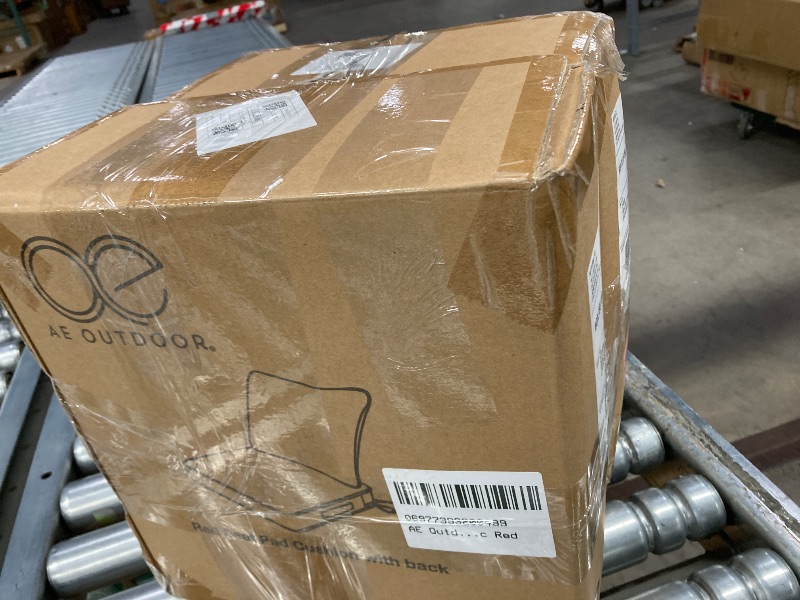 Photo 1 of **2 BOXES; 4 PIECES TOTAL, (MAKES UP 2 CHAIRS)** CUSHIONS ONLY
AE Outdoor 19" x 16.5" Waterproof Small Seat Bistro Cushion Set, Red