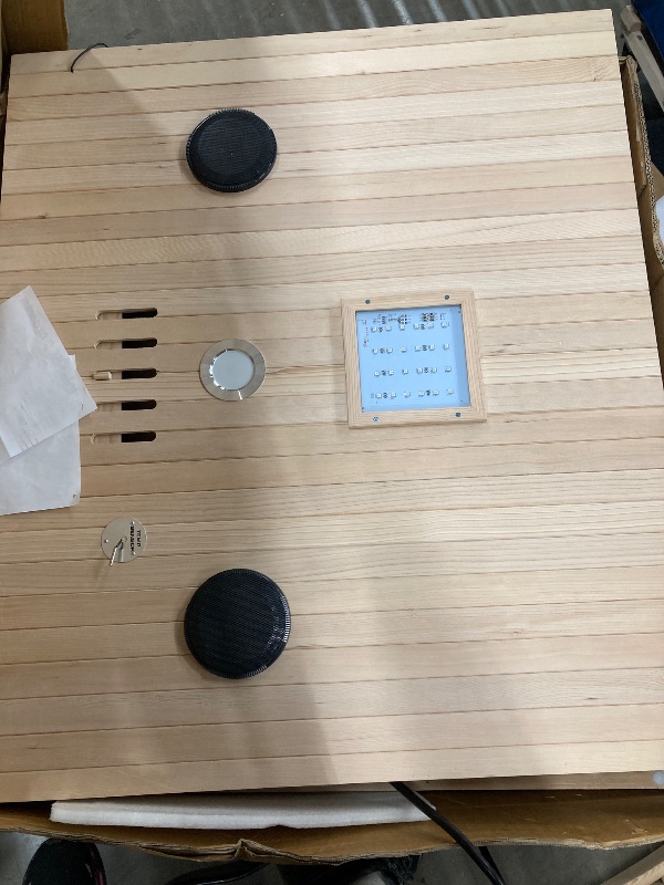 Photo 1 of ***BOX 1 OF 2 ONLY/INCOMPLETE SET***LifePro - Rejuvacure Duet 2-Person Infrared Sauna – Indoor Hemlock Wood Sauna with Chromotherapy & Bluetooth - Brown - Brwon