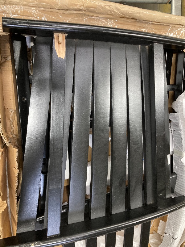 Photo 1 of **MISSING PARTS/DAMAGED WOOD-SEE PICS**Shine Company Vermont Porch Rocker, High Back Wood Rocking Chair, Black