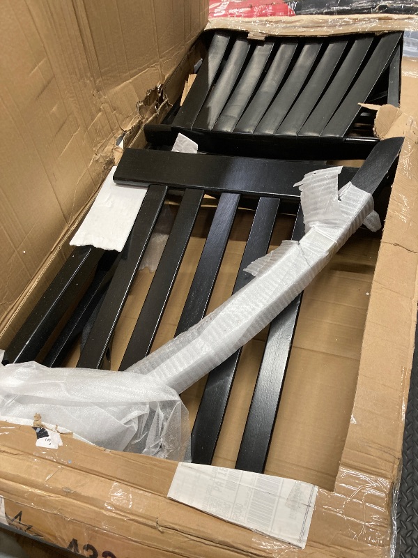 Photo 1 of **MISSING PARTS/DAMAGED WOOD-SEE PICS**Shine Company Vermont Porch Rocker, High Back Wood Rocking Chair, Black