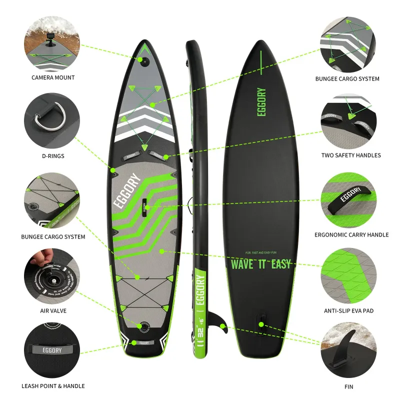 Photo 1 of ***(MISSING PARTS -SELLING AS IS )*** 
EGGORY 11 ft Inflatable Paddle Boards Stand Up Paddle Board with Premium SUP Accessories for Youth & Adults