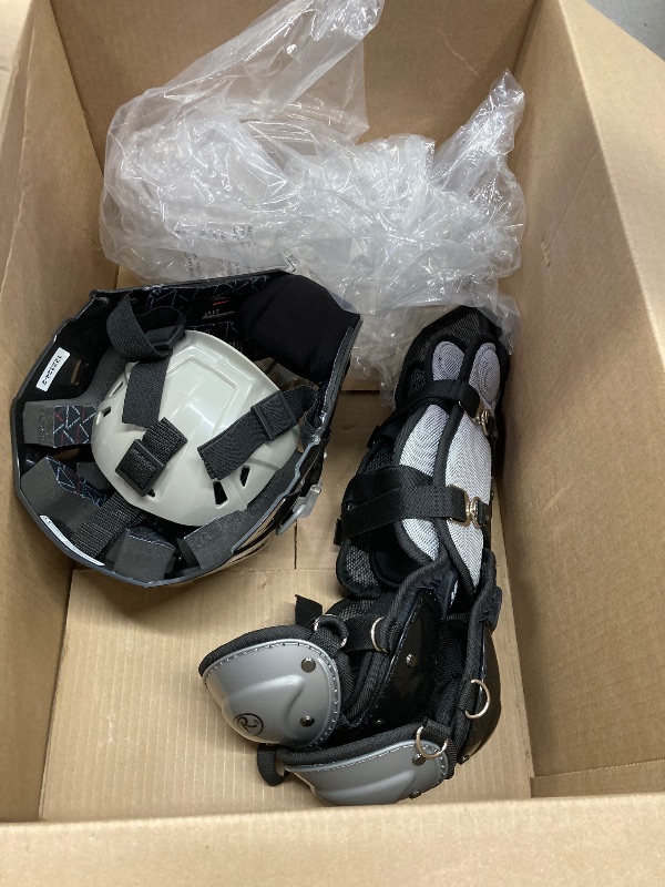 Photo 1 of ** NO CHEST PROTECTOR**Rawlings Renegade YOUTH  2.0 Baseball Adult Catcher's Box Set | Black/Silver  YOUTH SIZE 6- 1/2 -7