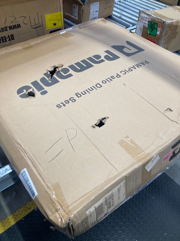 Photo 1 of ***(TABLE ONLY)***
Pamapic Outdoor Furniture Patio Table with Weather-Resistant Iron Slats Table for Backyard, Deck, Garden (Grey)