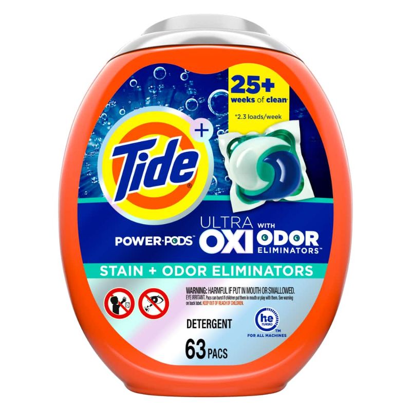 Photo 1 of **ONLY 32***Tide Pwr Pods Ult Oxi OE 63CT 4X2.89KG