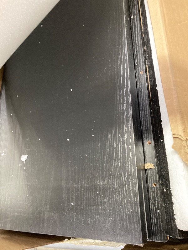 Photo 1 of ***NO INSTRUCTION GUIDE, MISSING SOME HARDWARE -SELLING AS IS -MISSING PARTS)*** 
Homfa 55.1'' W 4-Doors 2-Drawers Farmhouse Kitchen Buffet Cabinet with Storage, Wood Sideboard with Adjustable Shelves, Black
