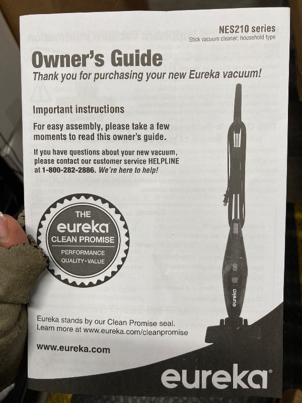 Photo 1 of **** USED****Eureka Blaze Stick Vacuum Cleaner, Powerful Suction 3-in-1 Small Handheld Vac with Filter for Hard Floor Lightweight Upright Home Pet Hair, Dark Black