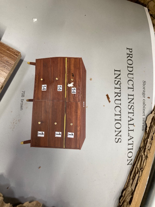 Photo 1 of ****missing parts**** used****Chrangmay 6 Drawer Dresser,47" Wide Mid Century Chest of Drawers,Wooden Bedroom Drawer Dresser with 6 Storage Drawers for Bedroom,Living Room,with Anti-Tipping Device,Walnut.HT