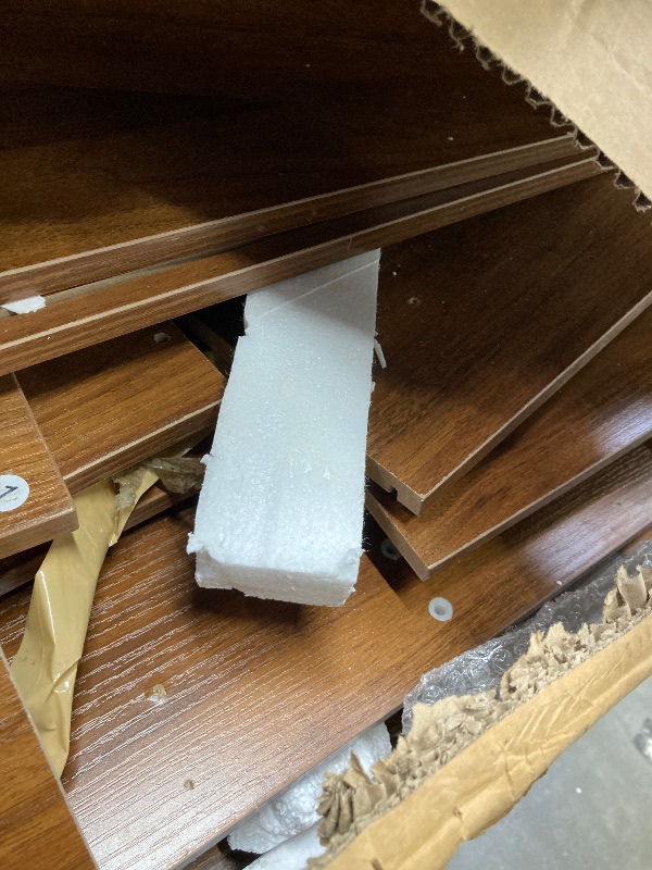 Photo 1 of ****missing parts**** used****Chrangmay 6 Drawer Dresser,47" Wide Mid Century Chest of Drawers,Wooden Bedroom Drawer Dresser with 6 Storage Drawers for Bedroom,Living Room,with Anti-Tipping Device,Walnut.HT