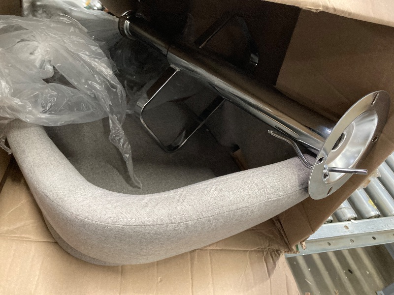 Photo 1 of ***USED***Adjustable Height Barstool with Footrest and Rounded Mid-Back, Upholstered Bar or Counter Height Stool