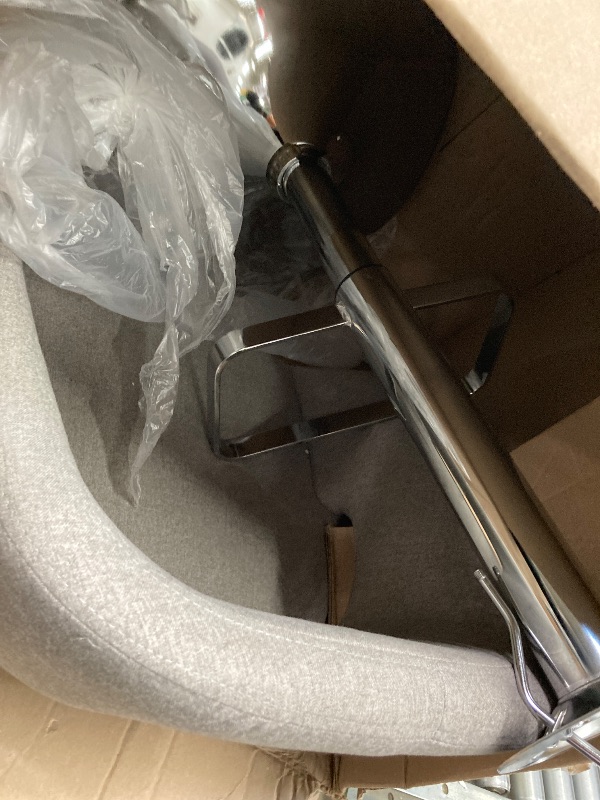 Photo 1 of ***USED***Adjustable Height Barstool with Footrest and Rounded Mid-Back, Upholstered Bar or Counter Height Stool