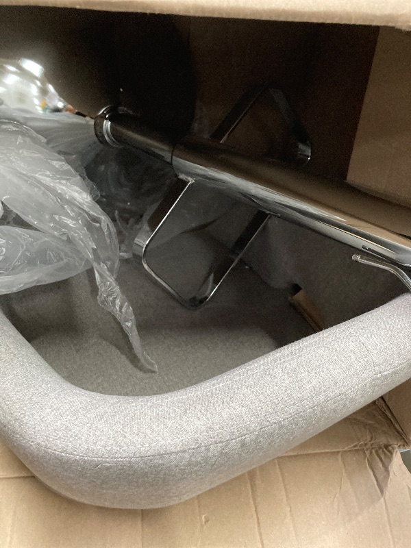 Photo 1 of ***USED***Adjustable Height Barstool with Footrest and Rounded Mid-Back, Upholstered Bar or Counter Height Stool