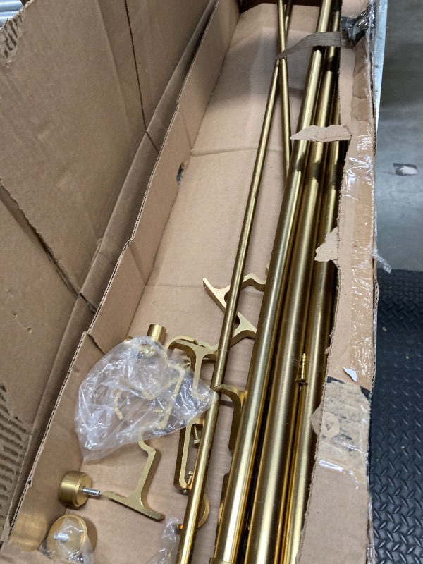 Photo 1 of **used***Curtain Rods with Aluminum End Cap Finials and Brackets