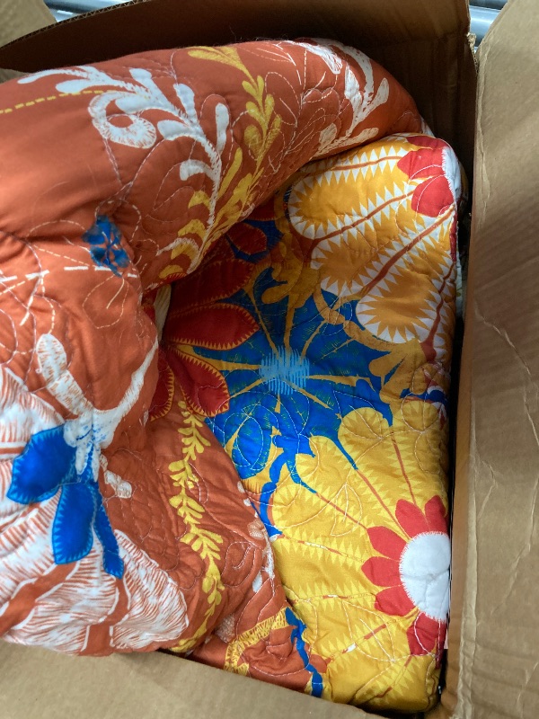 Photo 1 of **used**Greenland Home Barefoot Bungalow Topanga Quilt Set, 3-Piece Full/Queen,
Multi