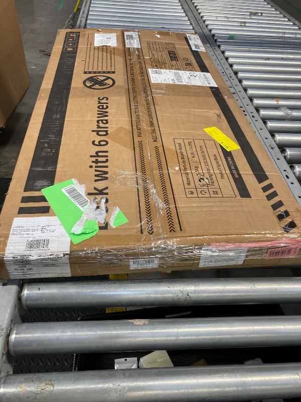 Photo 1 of ** REFERENCE PICTURESofanext 40" Home Office Desk with 6 Drawers, Modern Computer Desk with Small Space, Corner Computer Desk, Black