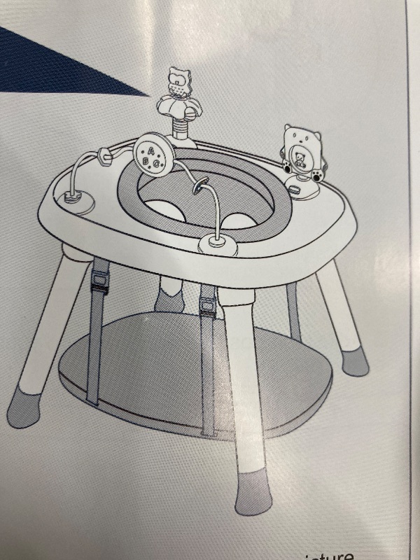 Photo 1 of ** REFERENCE PICTURE **Time Followers® 4-in-1 Baby Activity Center | 3 Stage Grow Stationary Standing Toddler Play Table | Tummy Time,Exersaucer, Jumpers & Bouncers | Babies Essential for Baby Ages 6M+ (Grey)