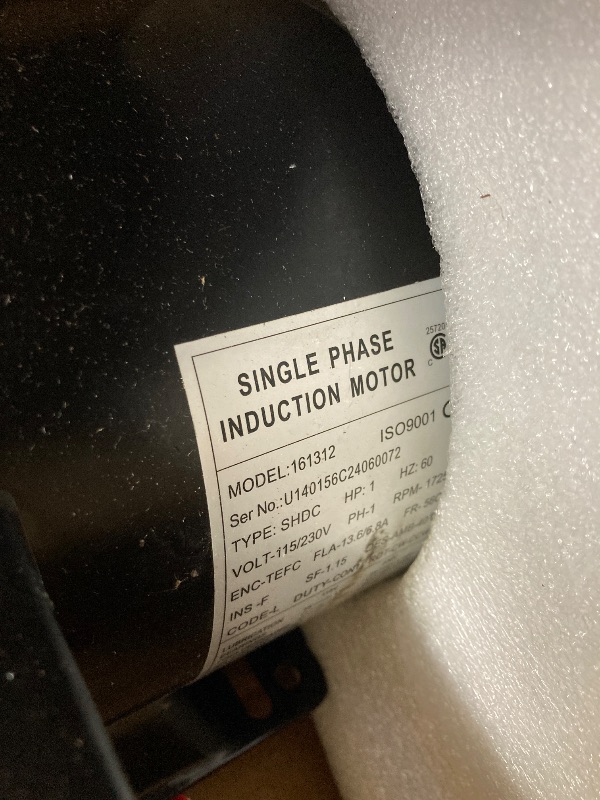 Photo 1 of  HP SPL Air Compressor Motor, 3450 RPM Electric Motor, 115/13/12, 18/9A Single Phase, Compressors
