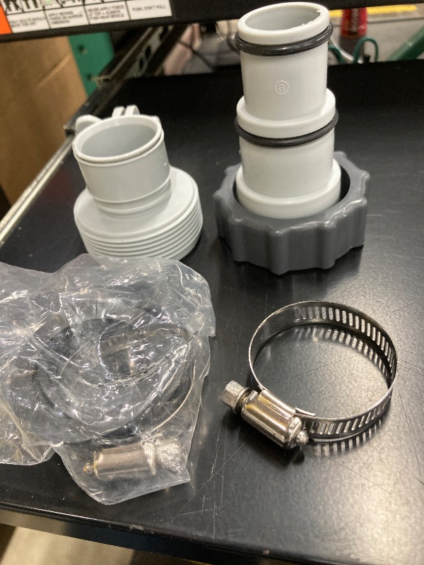 Photo 1 of ***(ONE PIECE SET)***  Pool Hose Adapter Type A&B Pool Pump Connector Fittings for 1.5 & 1.25in Hoses Conversion Replacement Parts Compatible with Intex Threaded Filter Pump,Above Ground Pools Accessories with Clamp Washer