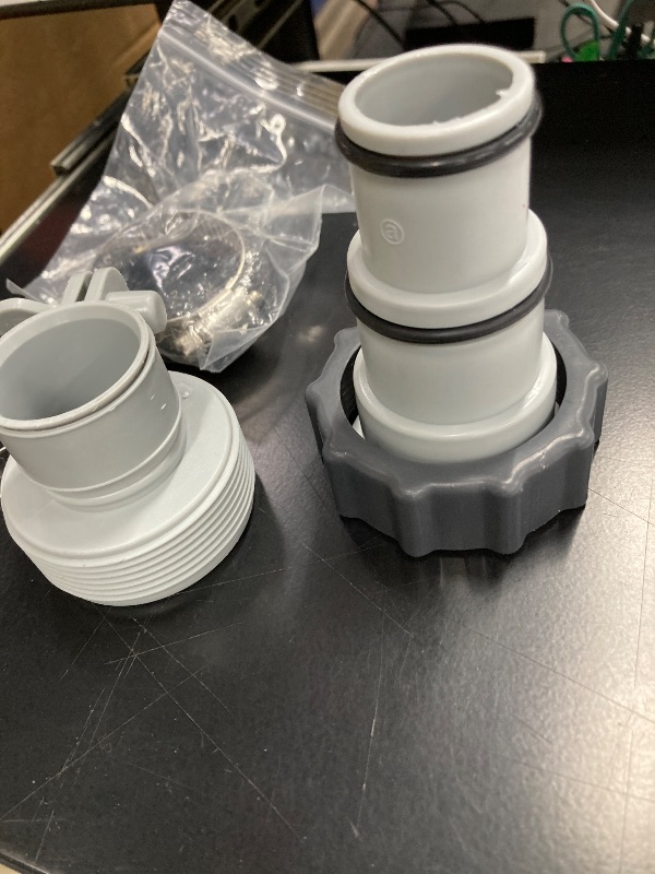 Photo 1 of ***(ONE PIECE SET)***  Pool Hose Adapter Type A&B Pool Pump Connector Fittings for 1.5 & 1.25in Hoses Conversion Replacement Parts Compatible with Intex Threaded Filter Pump,Above Ground Pools Accessories with Clamp Washer