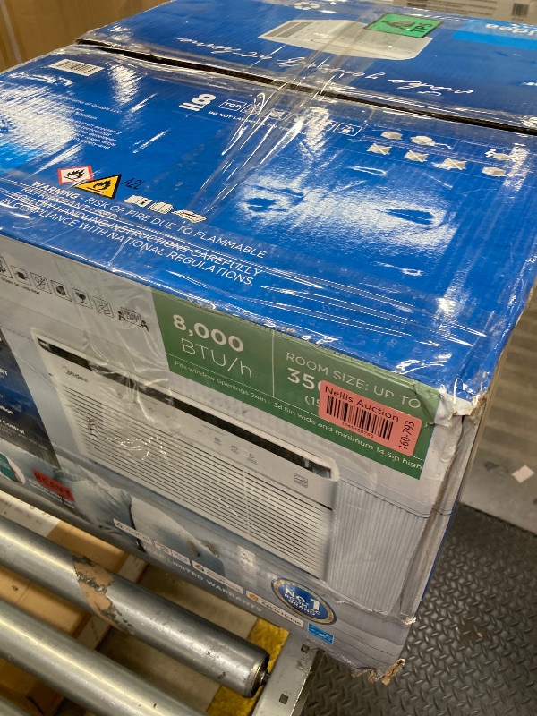 Photo 1 of Midea 8,000 BTU Smart Inverter Air Conditioner Window Unit with Heat and Dehumidifier – Cools up to 350 Sq. Ft., Energy Star Rated, Quiet Operation, Electronic Controls, Remote Control, White