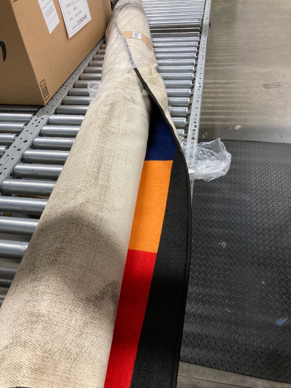Photo 1 of  ** VERY DIRTY **Genki - Classroom Rug for Kids - Education Classroom Carpet for Children - Colorful Seating Area - Large Elementary Classroom Rugs - Kids Seating for School Playroom | 6'6"x12'