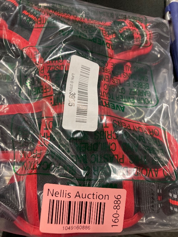 Photo 1 of **DIRTY**rabbitgoo Dog Harness No Pull with 2 Leash Clips, Adjustable Soft Padded, Reflective Oxford No Choke Pet Vest with Easy Control Handle for Small Dogs, Black & Red, S