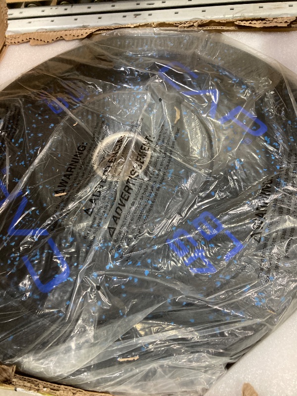 Photo 1 of ***ONLY ONE SINGLE PLATE*** 
CAP Barbell Economy - Speckled Olympic Bumper Plate Set with Color Logo, Black, 45 lbs Set