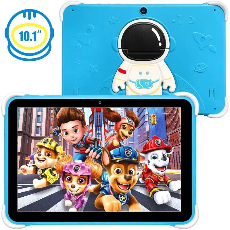 Photo 1 of 10.1 inch Kids Tablet, 64GB Storage WiFi Android 14 Tablet for Kids, HD Touch Screen, Parental Control, Learning Tablet with IWAWA Application, Children's Tablet with Blue Case S1
