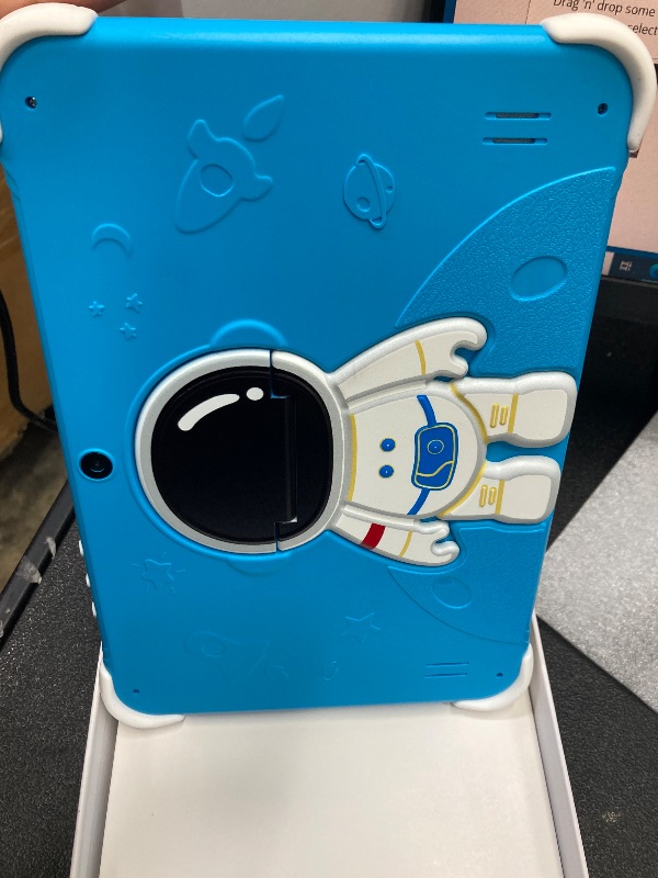 Photo 1 of 10.1 inch Kids Tablet, 64GB Storage WiFi Android 14 Tablet for Kids, HD Touch Screen, Parental Control, Learning Tablet with IWAWA Application, Children's Tablet with Blue Case S1
