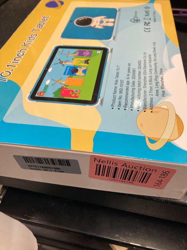 Photo 1 of 10.1 inch Kids Tablet, 64GB Storage WiFi Android 14 Tablet for Kids, HD Touch Screen, Parental Control, Learning Tablet with IWAWA Application, Children's Tablet with Blue Case S1
