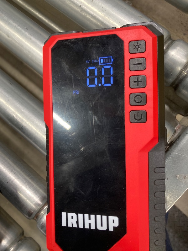 Photo 1 of ***(MISSING JUMPER CABLES-SELLING AS IS )*** Jump Starter with Air Compressor, 3000A 150PSI Portable Car Battery Jump Starter(9L Gas/8L Diesel), 12V Jump Box Car Battery Jumper , LCD Screen