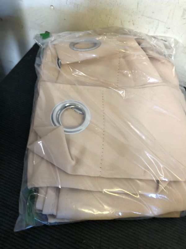 Photo 1 of NICETOWN Room Darkening Curtain Panels for Cafe, Thermal Insulated Grommet Room Darkening Draperies/Drapes for Window (Biscotti Beige, 2 Panels, W34 x L45 inch)