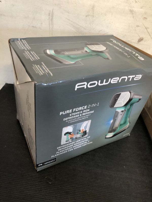 Photo 1 of Rowenta Handheld Steamer for Clothes, Pure Force 2in1 Steamer & Iron, 1875W, Vertical/Horizonal Steaming & Ironing, Lightweight, Auto-off, XL power, 1875 Watts, DR8822
