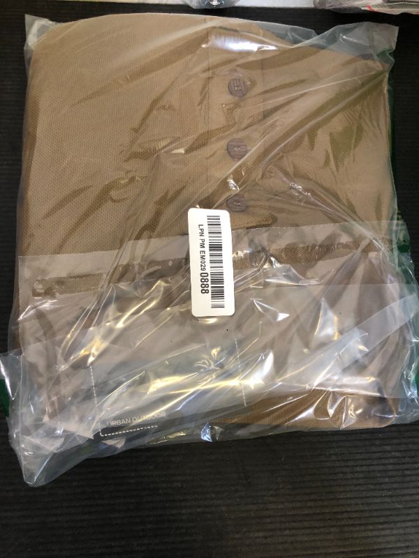 Photo 1 of Size 3XL--KAOKLRNI Men's Quick-Dry Active Polo Shirts Short Sleeve Performance for Golf Tennis Daily Casual Collared T-Shirt Brown