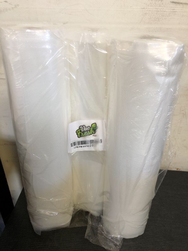 Photo 1 of Vac Fresh Food Vacuum Seal Rolls (15" x 50', 3 Rolls) 3.5mil Embossed Food Storage Bags, Vacuum Seal Bags for Meal Prep, Sous Vide Bags for Cooking (150 Feet)