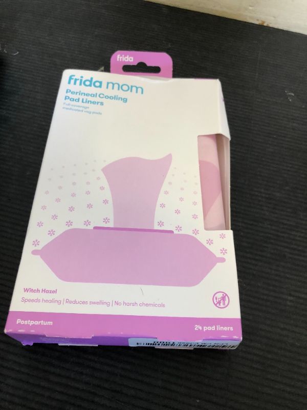 Photo 1 of Frida Mom Witch Hazel Perineal Cooling Pad Liners for Postpartum Care, Hospital Bag Essentials for Pain Relief After Birth, Full-Length Medicated Cooling Pad Liners (24ct)