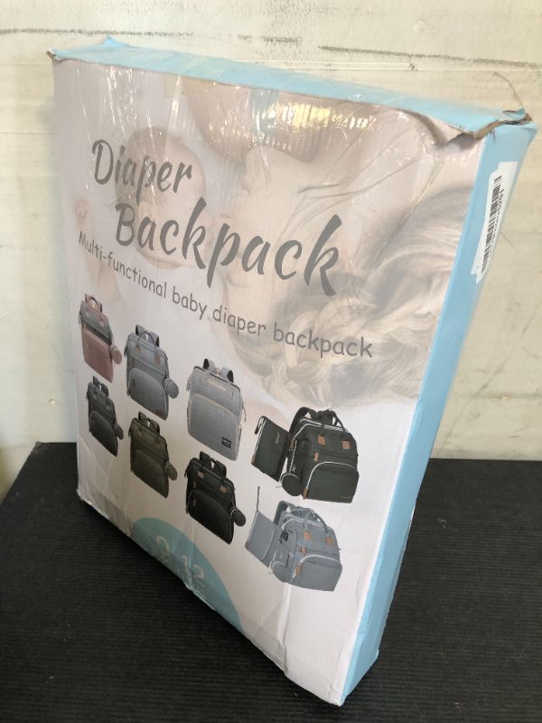 Photo 1 of DERJUNSTAR Diaper Bag Backpack – Large Capacity Baby Diaper Bag with Changing Pad, Waterproof Travel Backpack for Boys & Girls, Multi-Function Baby Bag with USB Charging Port, Black