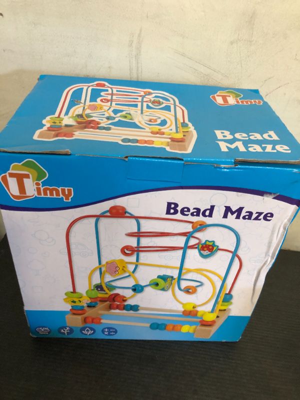 Photo 1 of Timy First Bead Maze Roller Coaster Wooden Educational Circle Toy for Toddlers