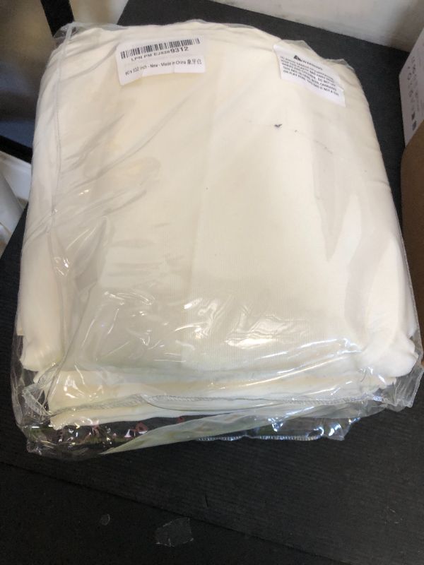Photo 1 of BRILLMAX 8 Pack Ivory Tablecloths for 6 Foot Rectangle Tables 60 x 102 Inch - 6ft Rectangular Bulk Linen Polyester Fabric Washable Cloth Cover for Wedding Reception Banquet Birthday Party