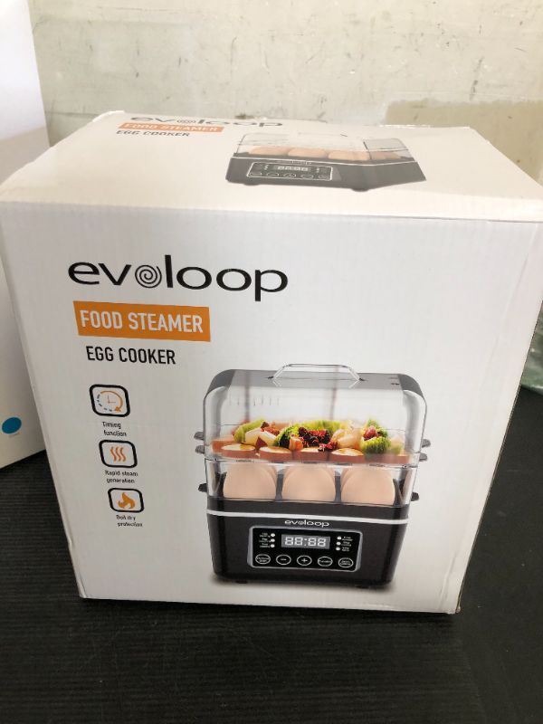 Photo 1 of 2 Tiers Electric Food Steamer for Cooking, 4 QT Digital Multi Vegetable Steamer with BPA-Free Stackable Baskets, Rapid Egg Cooker Egg Steamer with Auto Shut-Off, Ideal for Veggies, Seafood, Rice
