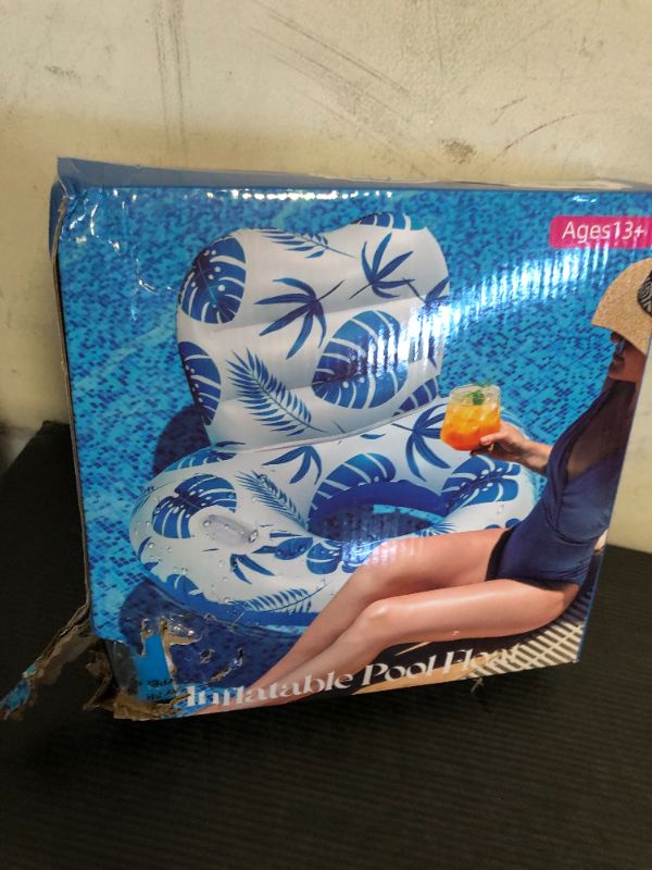 Photo 1 of [2025 New Model] Pool Floats - Inflatable Pool Floats with Cup Holders,Unibody Pool Lounger Float with Handle?Ideal Pool Toys for Pools,Beach,Lakes, Rivers,Water Party 2025 Beach Vacation Essentials